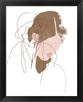 Framed Modern Contour Portrait I Print