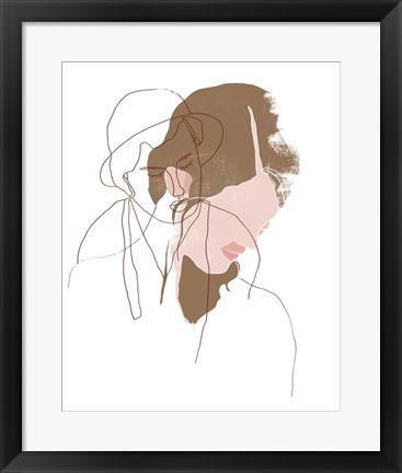 Framed Modern Contour Portrait I Print