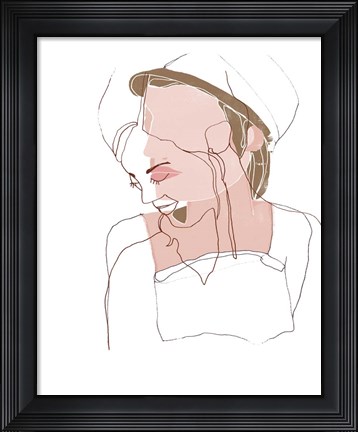 Framed Modern Contour Portrait II Print