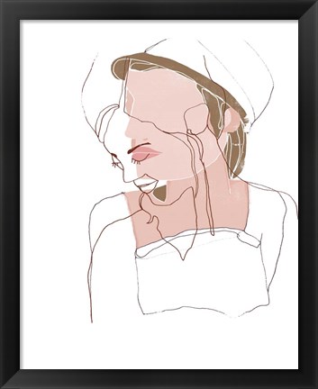 Framed Modern Contour Portrait II Print