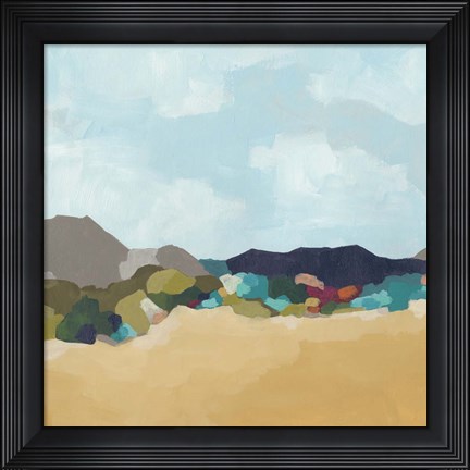 Framed Patchwork Hillside II Print