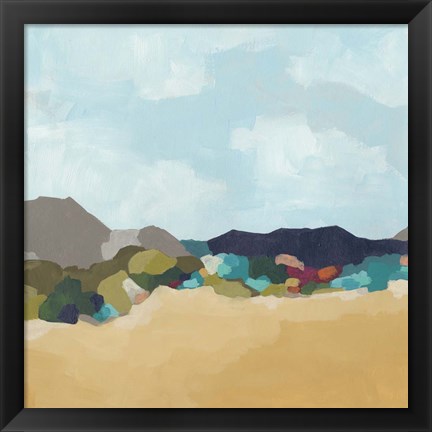 Framed Patchwork Hillside II Print