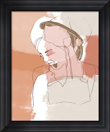 Framed Painted Contour Portraits II Print