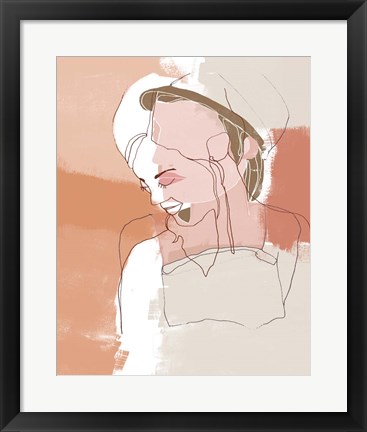 Framed Painted Contour Portraits II Print