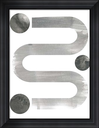 Framed Lunar Maze I Print