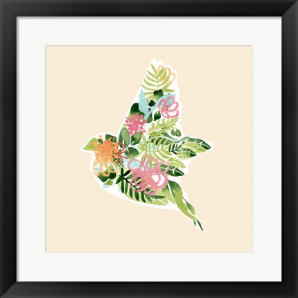 Framed Foliage &amp; Feathers I Print