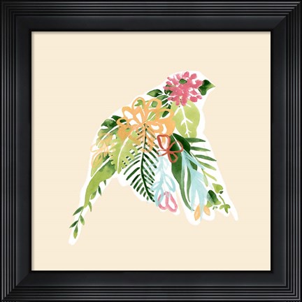 Framed Foliage &amp; Feathers IV Print
