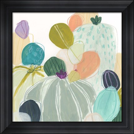 Framed Candy Cactus I Print