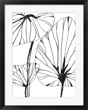 Framed Linear Tropics IV Print