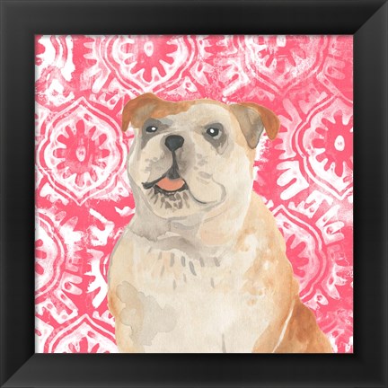 Framed Parlor Pooches V Print