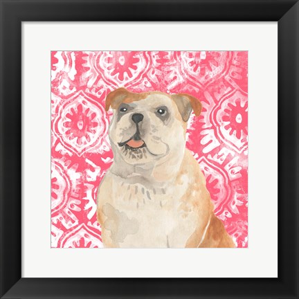 Framed Parlor Pooches V Print