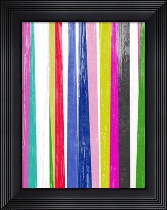 Framed Vertical Bands I Print