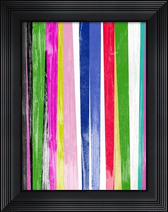 Framed Vertical Bands II Print