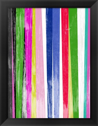 Framed Vertical Bands II Print