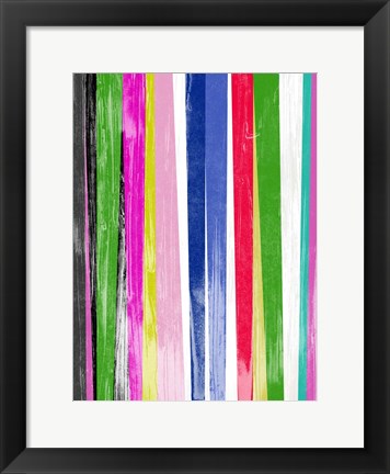 Framed Vertical Bands II Print