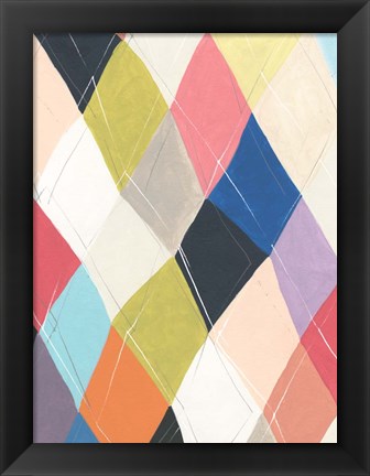 Framed Harlequin Hopscotch I Print