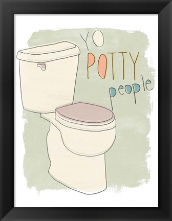 Framed Potty Pun IV Print