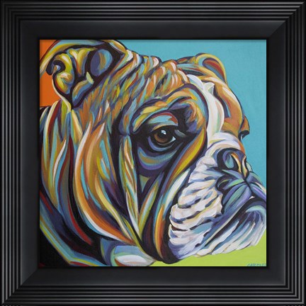 Framed Dog Friend I Print