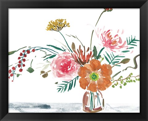 Framed Celebration Bouquet II Print