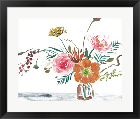 Framed Celebration Bouquet II Print