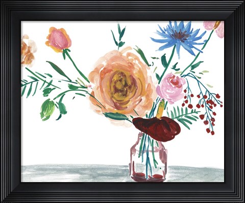 Framed Celebration Bouquet IV Print