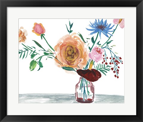 Framed Celebration Bouquet IV Print