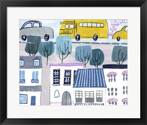 Framed Bonjour Paris II Print