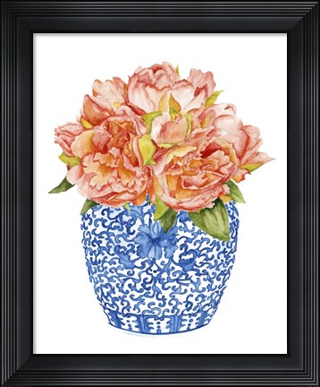 Framed Sweet Peonies I Print
