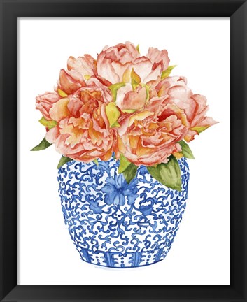 Framed Sweet Peonies I Print