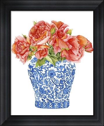 Framed Sweet Peonies II Print