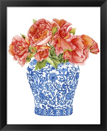 Framed Sweet Peonies II Print