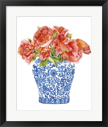 Framed Sweet Peonies II Print