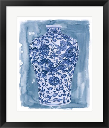 Framed Ming Vase I Print