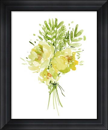 Framed Bouquet with Peony I Print