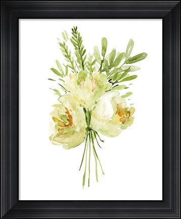 Framed Bouquet with Peony II Print