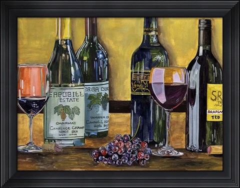 Framed Still Life with Wine I Print
