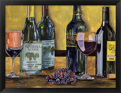 Framed Still Life with Wine I Print