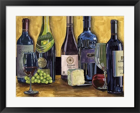 Framed Still Life with Wine II Print