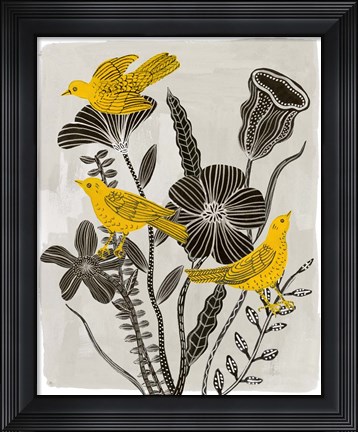 Framed Birds in My Garden I Print