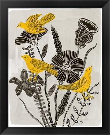 Framed Birds in My Garden I Print