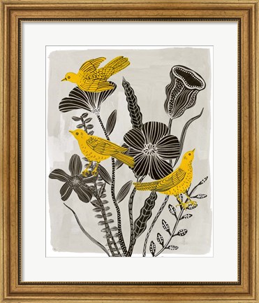 Framed Birds in My Garden I Print