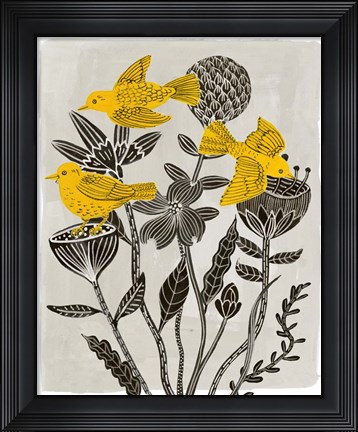 Framed Birds in My Garden II Print