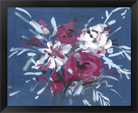 Framed Blooming Night II Print