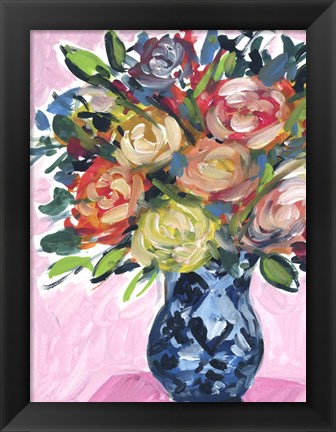 Framed Bouquet in a Vase IV Print