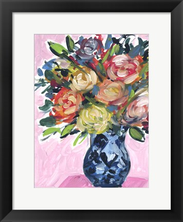 Framed Bouquet in a Vase IV Print