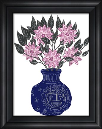 Framed Painted Vase II Print