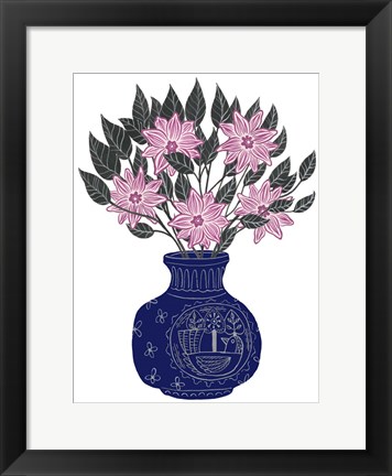 Framed Painted Vase II Print