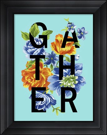 Framed Floral Quote II Print