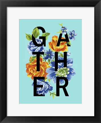 Framed Floral Quote II Print