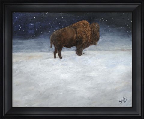 Framed Journey Through the Snow I Print